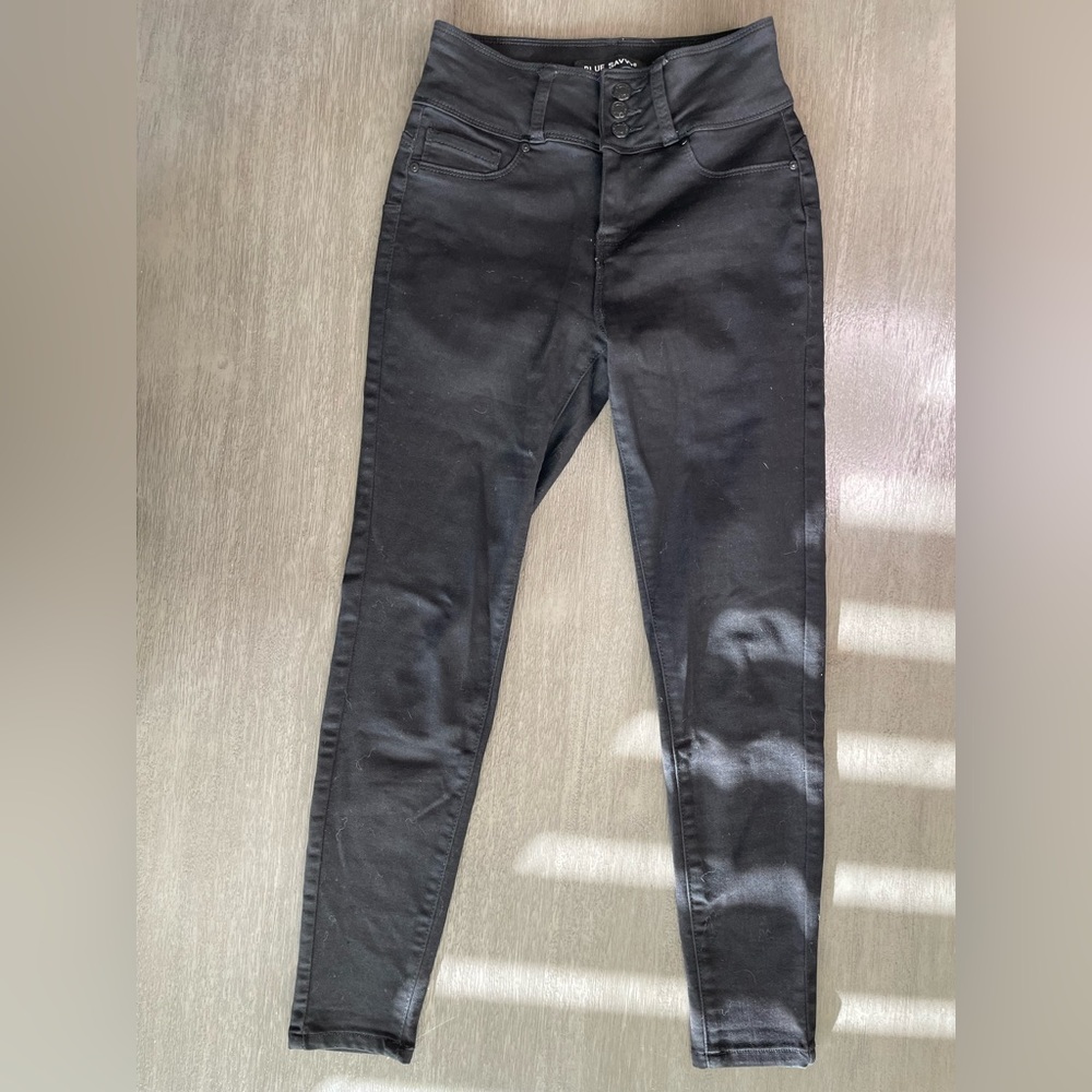Black Denim Skinny Jeans Jeggings Size 28 Stretchy